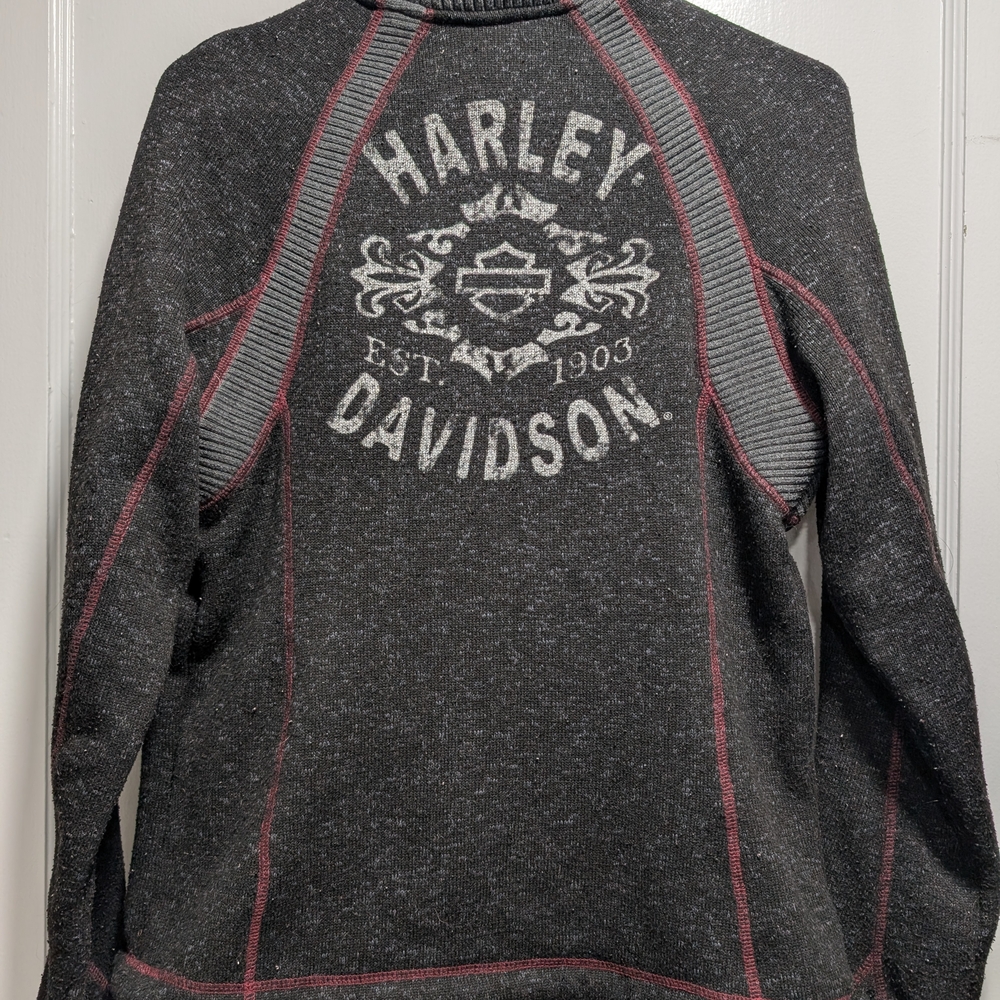 Harley-Davidson Charcoal and Pink Pullover